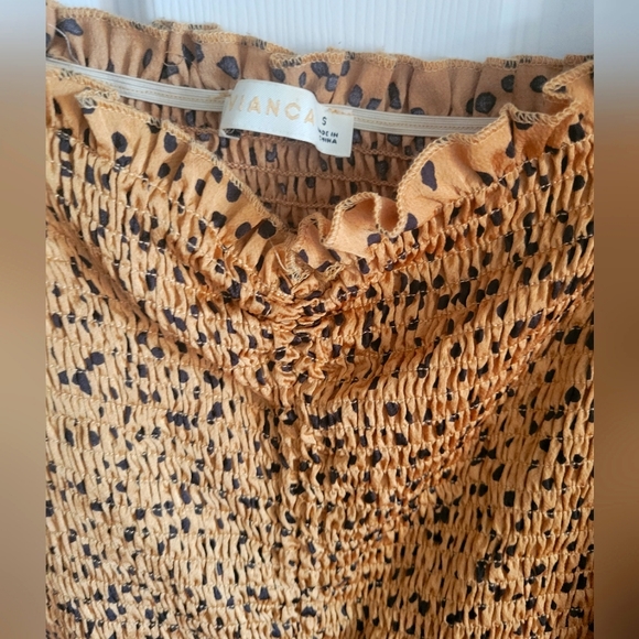 O. Vianca long sleeve leopard print scrunched dress - Picture 3 of 7